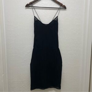 Alexander Wang Black Silk Slip Dress